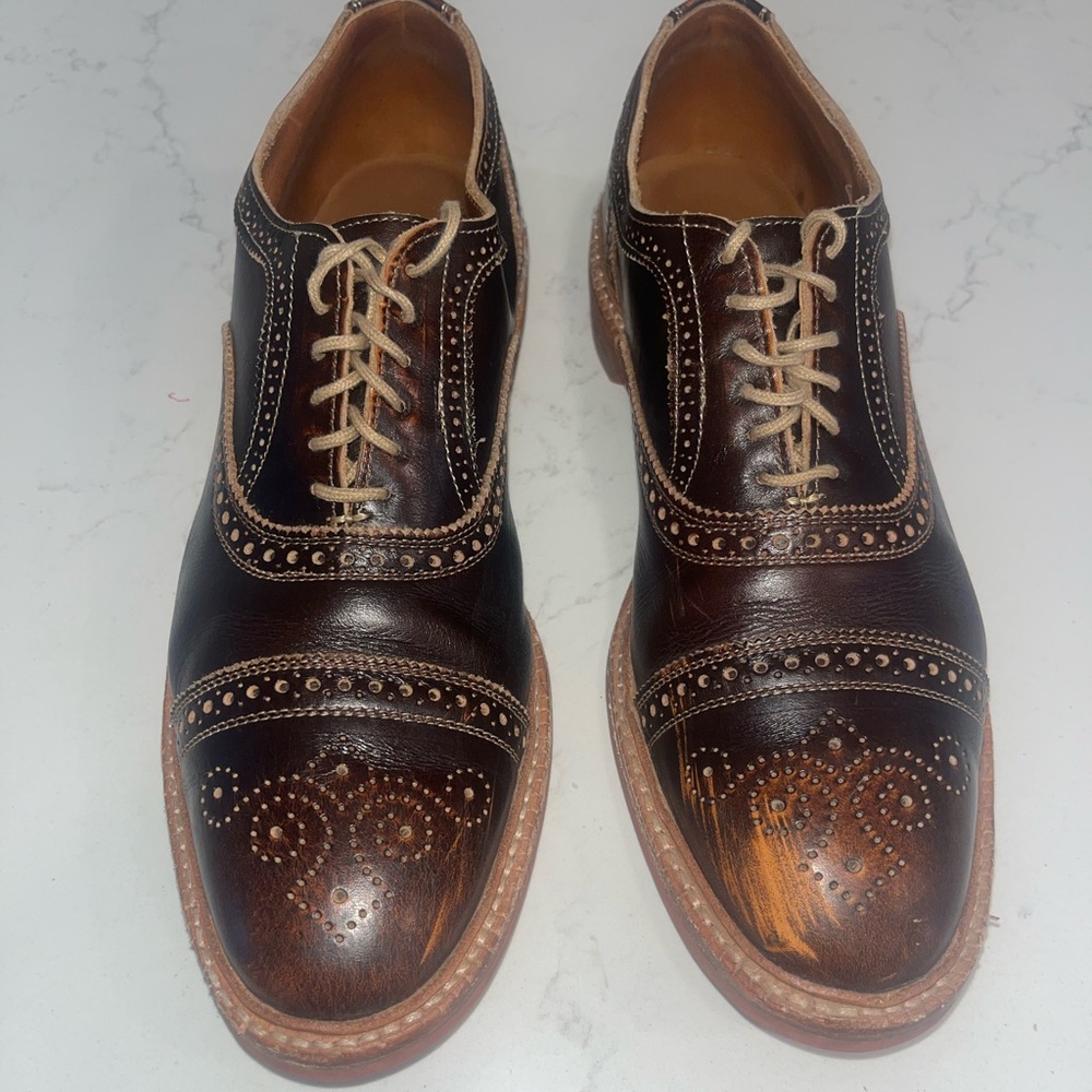 Men's Brown Leather Brogue Shoes